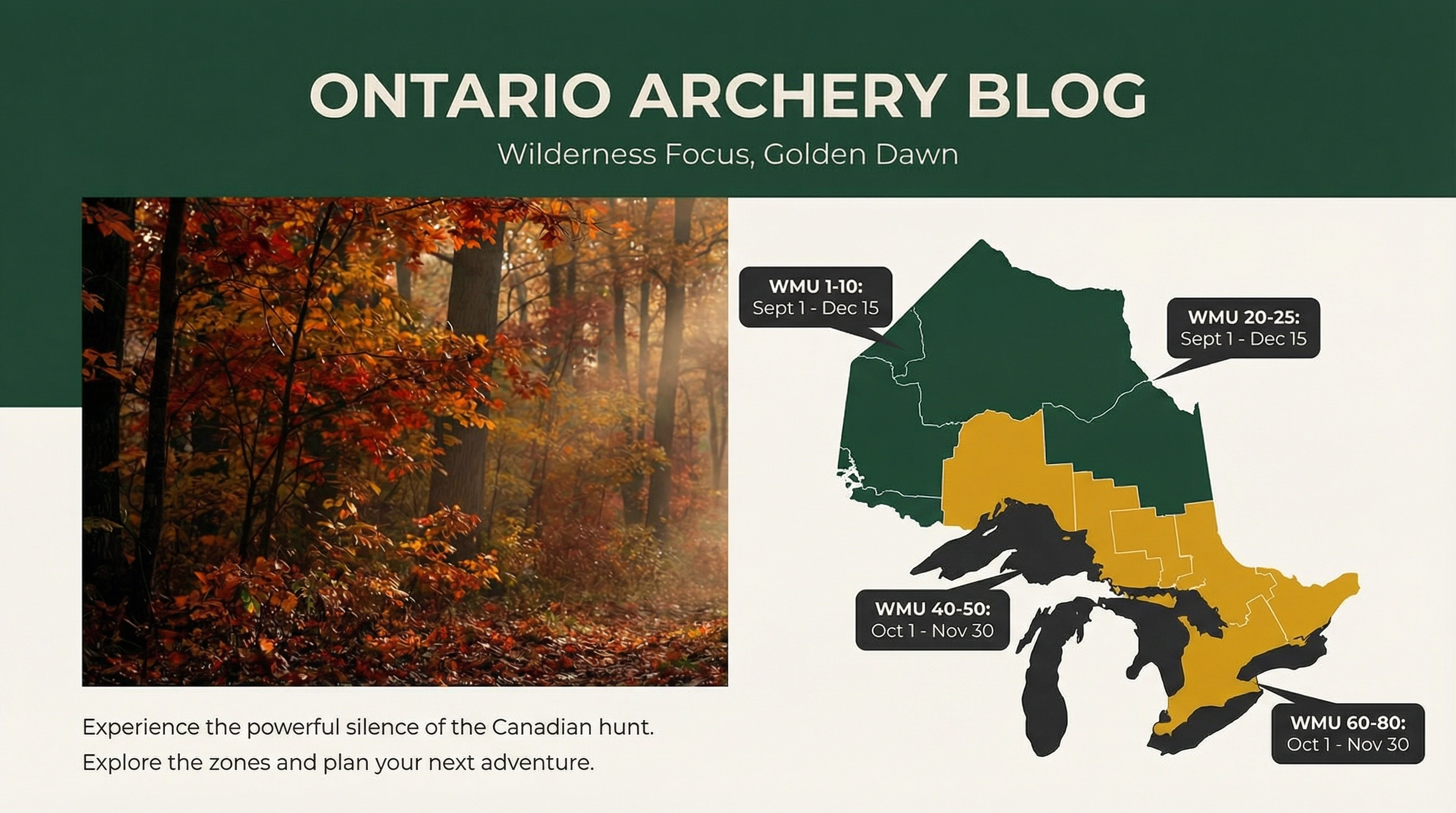 Stylized map of Ontario Wildlife Management Units